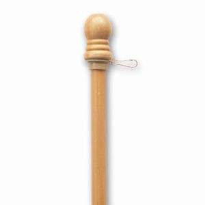 5' 1-Piece Blonde Wood Flag Pole ( 12 pack ) - Retail Packaging