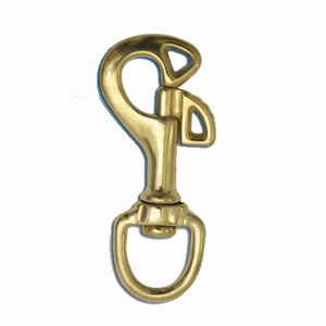 3 5/8 Inch Brass Snap Hook