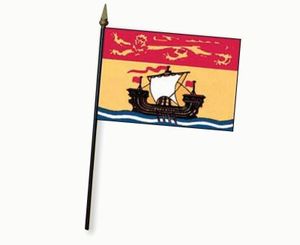 Valprin 4x6 Inch New Brunswick Stick Flag  ( 12 pack )