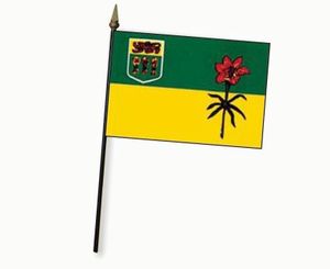 Valprin 4x6 Inch Saskatchewan Stick Flag  ( 12 pack )