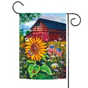 Toland Home Garden Star-Spangled Sunflower Garden Flag 1210140 View 2