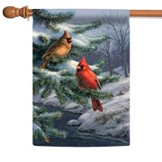 Toland Home Garden Winter Cardinals House Flag 2810269 View 2