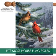 Toland Home Garden Winter Cardinals House Flag 2810269 View 3