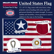 Perma-Nyl Perma-Nyl 12'x18' Nylon U.S. Flag 18221000 View 4