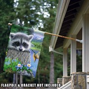 Toland Home Garden Raccoon and Hummingbird House Flag 2810327 View 4