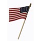 Economy 4x6 Inch Polycotton U.S. Stick Flag