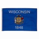 Perma-Nyl 3'x5' Wisconsin Flag - Retail Packaging