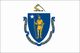 Valprin 4x6 Inch Massachusetts Stick Flag (minimum order 12)