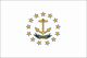 Valprin 4x6 Inch Rhode Island Stick Flag (minimum order 12)