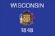 Valprin 4x6 Inch Wisconsin Stick Flag (minimum order 12)