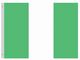 Valprin 4x6 Inch Nigeria Stick Flag (minimum order 12)