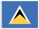 Valprin 4x6 Inch Saint Lucia Stick Flag (minimum order 12)