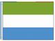 Valprin 4x6 Inch Sierra Leone Stick Flag (minimum order 12)