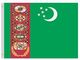 Valprin 4x6 Inch Turkmenistan Stick Flag (minimum order 12)