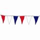 105' Red, White And Blue Poly Pennant String