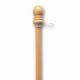 5' 1-Piece Blonde Wood Flag Pole - Retail Packaging (minimum order 12)