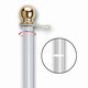 6' 2-Piece White Aluminum Spinning Pole - Retail Packaging (minimum order 6)