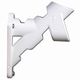 1 Inch White Cast Aluminum Bracket - Retail Packaging