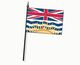 Valprin 4x6 Inch British Columbia Stick Flag  (minimum order 12)