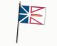 Valprin 4x6 Inch New Foundland Stick Flag  (minimum order 12)