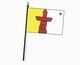 Valprin 4x6 Inch Nunavut Stick Flag  (minimum order 12)