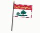 Valprin 4x6 Inch Prince Edward Island Stick Flag  (minimum order 12)