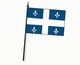 Valprin 4x6 Inch Quebec Stick Flag  (minimum order 12)