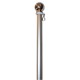 6' x 1 1/4" 1-Piece Brushed Aluminum Flag Pole